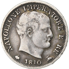 Kingdom of Italy, Napoleon I, 5 Soldi, 1810, Milan, Prata, VF(30-35)