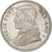 Papal States, Pius IX, 20 Baiocchi, 1850, Rome, Silber, UNZ