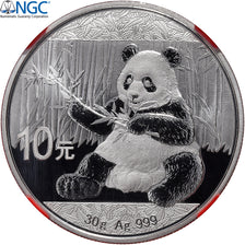 China, 10 Yüan, Panda, Kung Fu Panda 3, 2017, Proof, Silver, NGC, MS70