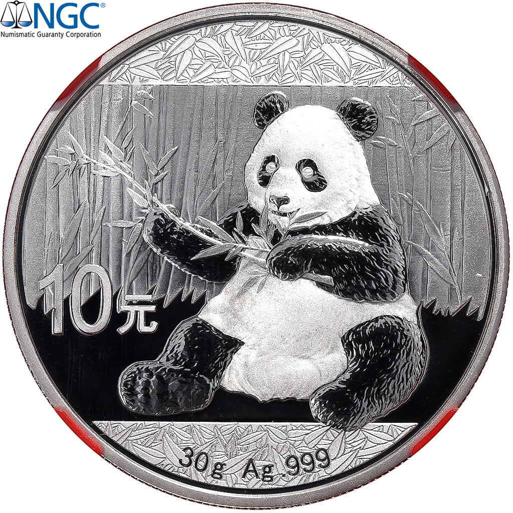 China, 10 Yüan, Panda, Kung Fu Panda 3, 2017, Proof, Silver, NGC, MS70
