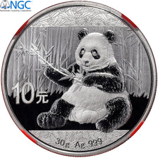 China, 10 Yüan, Panda, Kung Fu Panda 3, 2017, Proof, Silver, NGC, MS70