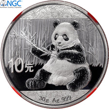 China, 10 Yüan, Panda, Kung Fu Panda 3, 2017, Proof, Silver, NGC, MS70