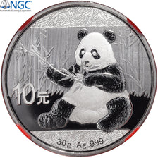 China, 10 Yüan, Panda, Kung Fu Panda 3, 2017, Proof, Silver, NGC, MS70