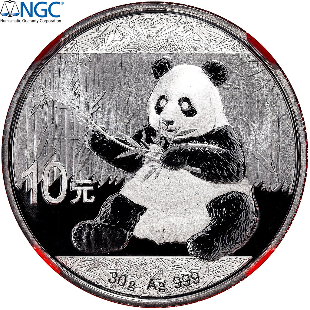 China, 10 Yüan, Panda, Kung Fu Panda 3, 2017, Proof, Silver, NGC, MS70