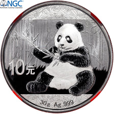 China, 10 Yüan, Panda, Kung Fu Panda 3, 2017, Proof, Silver, NGC, MS70