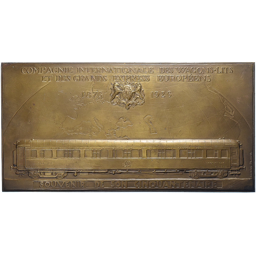France, Plaque, Compagnie internationale des wagons-lits, Cinquantenaire, 1926