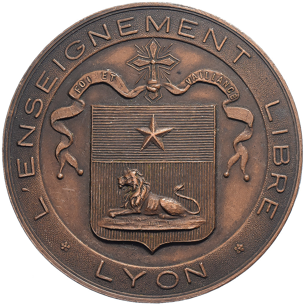 Frankrijk, Medaille, Pensionnat des Lazaristes, Lyon, n.d., Bronzen, PR+