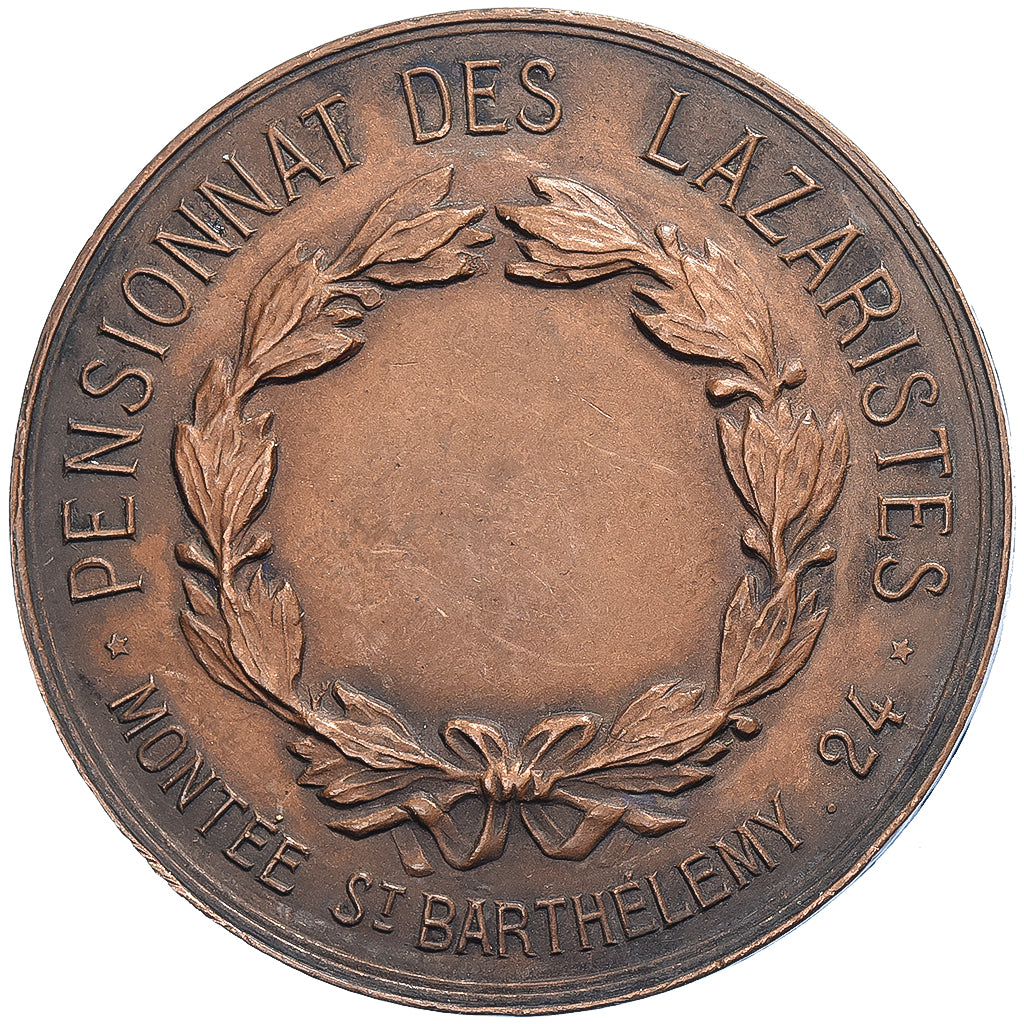 Frankrijk, Medaille, Pensionnat des Lazaristes, Lyon, n.d., Bronzen, PR+