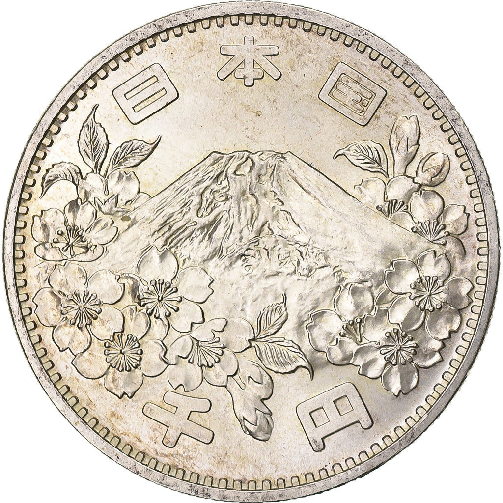 Japan, 1000 Yen, 1964 Summer Olympics, Tokyo, 1964, Silver, MS(60-62)