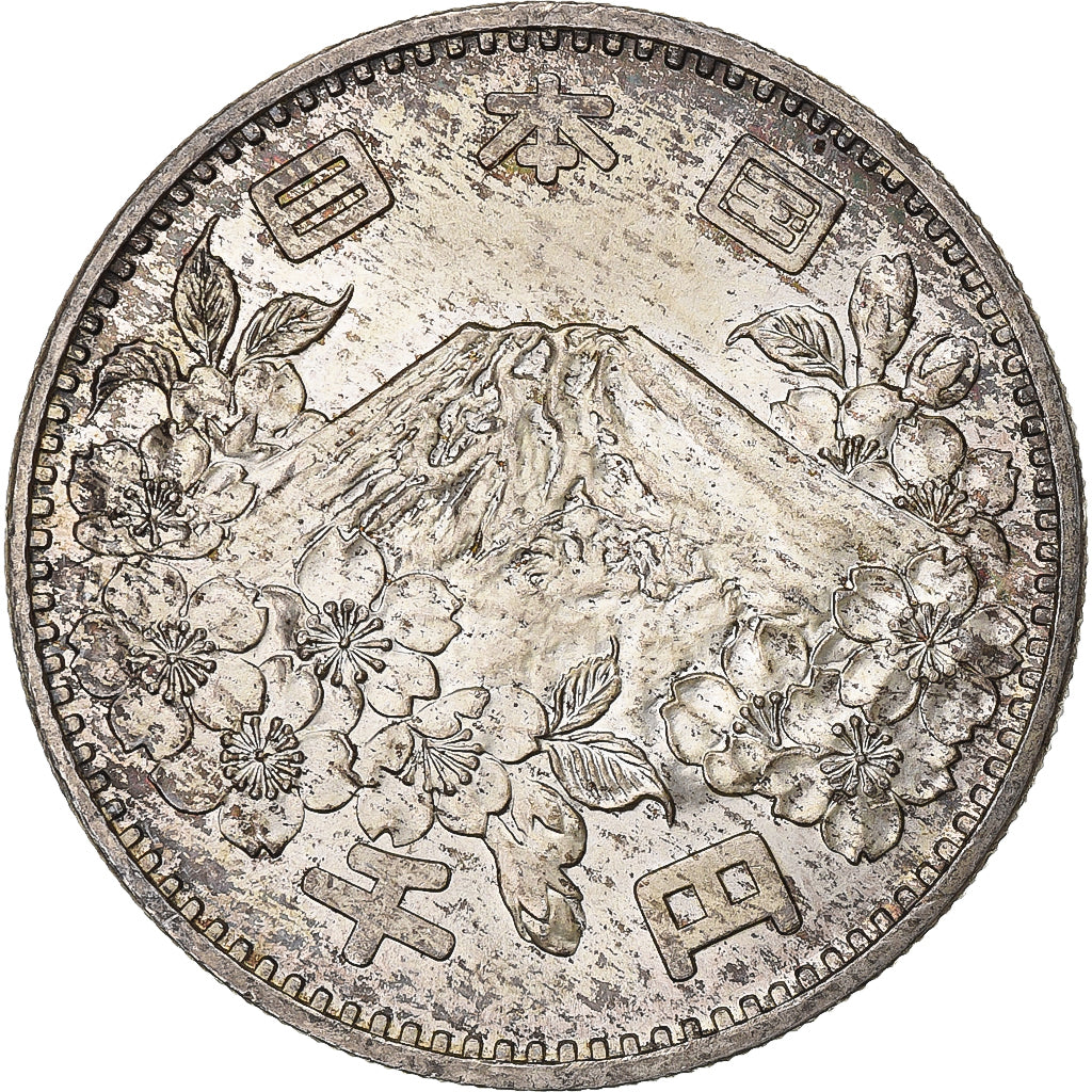 Japan, 1000 Yen, 1964 Summer Olympics, Tokyo, 1964, Silver, MS(60-62)