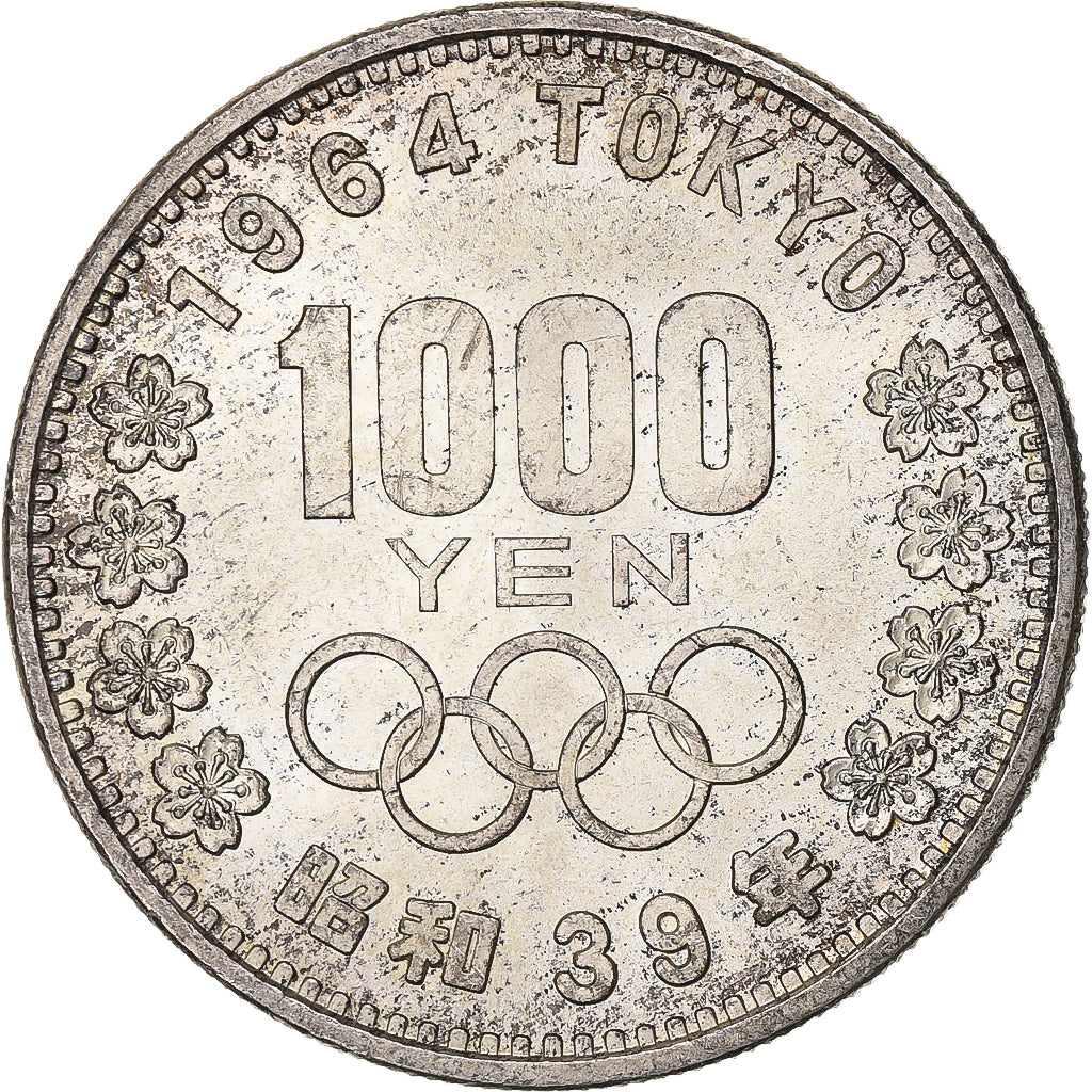 Japan, 1000 Yen, 1964 Summer Olympics, Tokyo, 1964, Silver, MS(60-62)