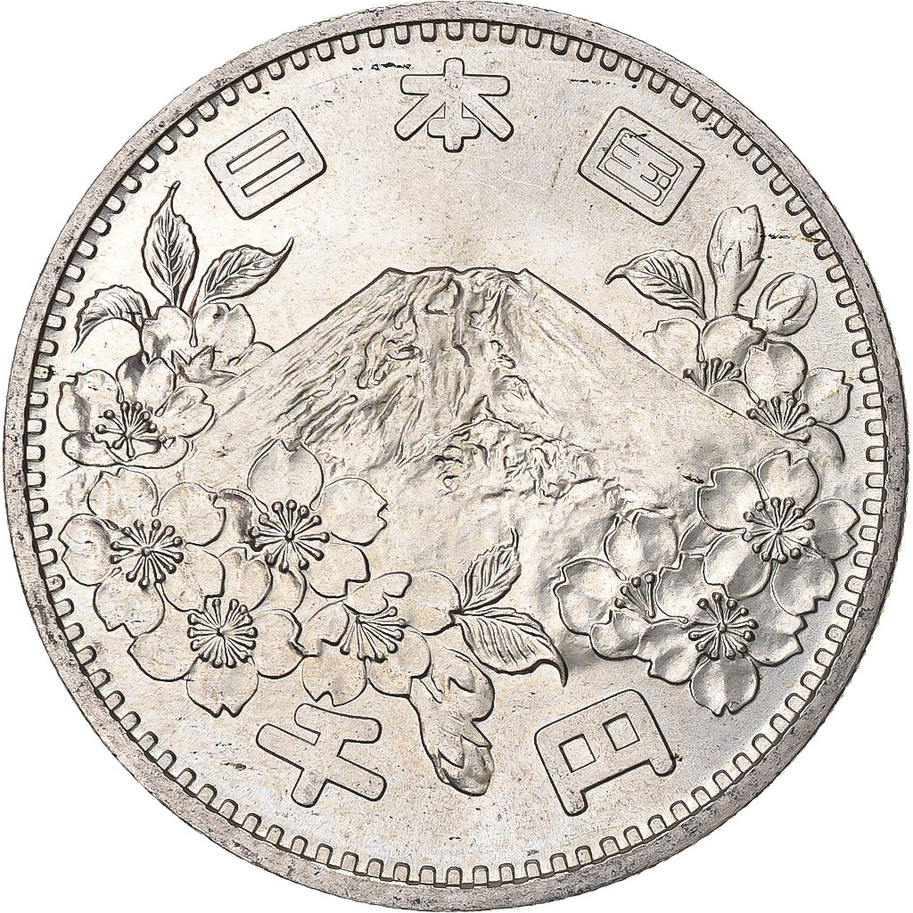Japan, 1000 Yen, 1964 Summer Olympics, Tokyo, 1964, Silver, MS(60-62)