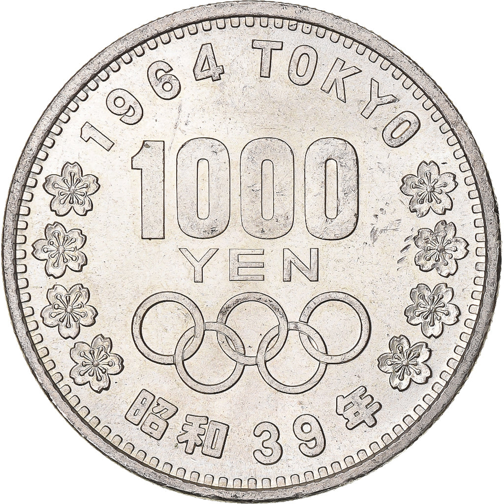 Japan, 1000 Yen, 1964 Summer Olympics, Tokyo, 1964, Silver, MS(60-62)