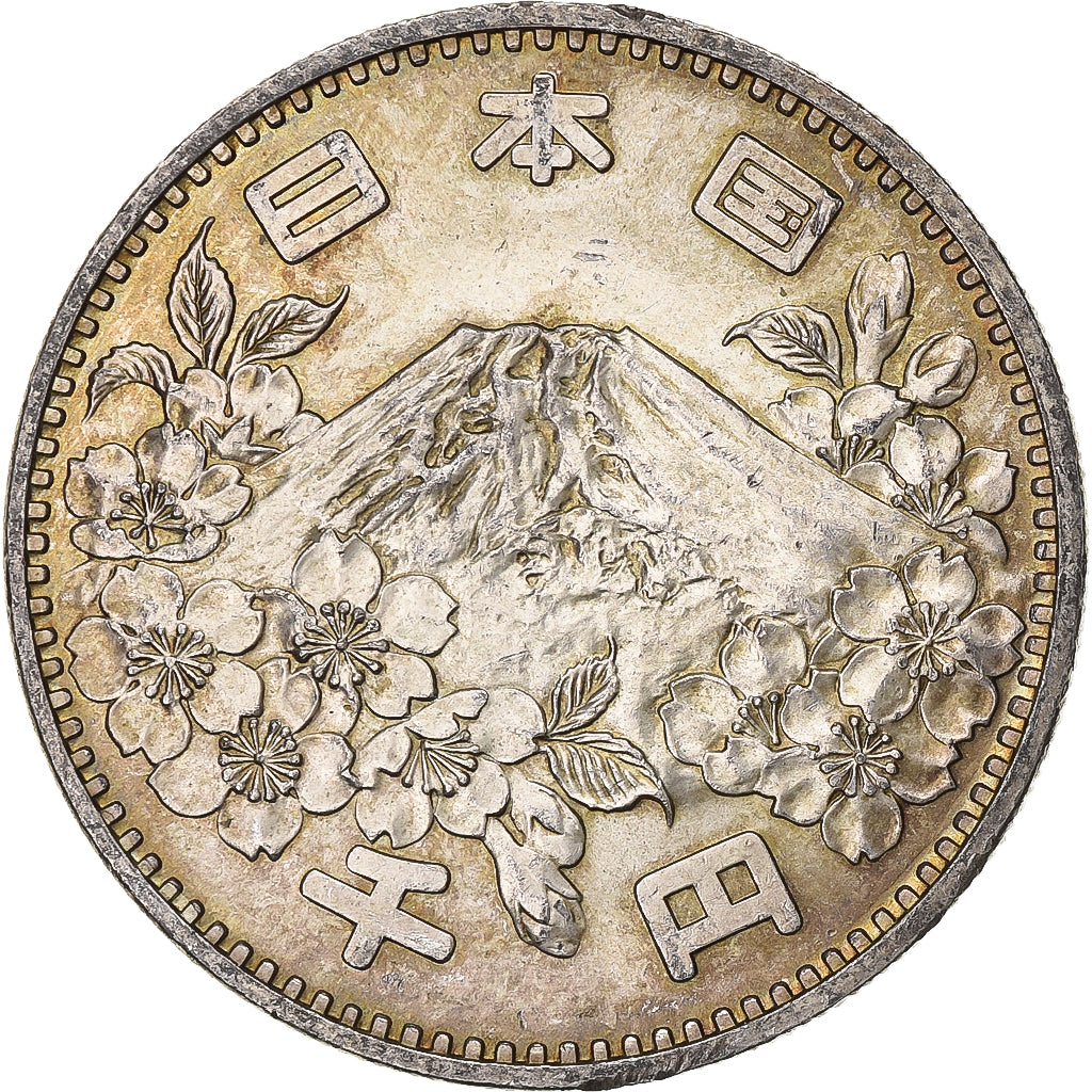 Japan, 1000 Yen, 1964 Summer Olympics, Tokyo, 1964, Silber, VZ+
