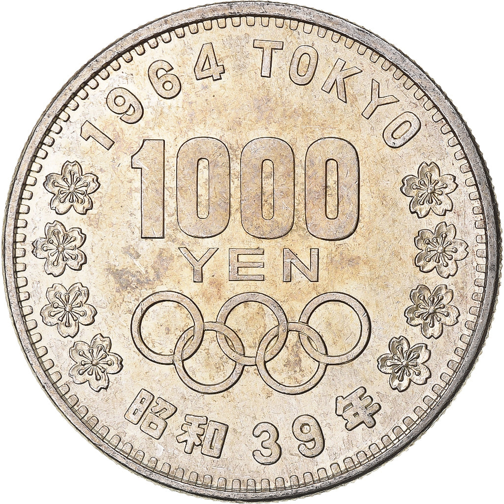 Japan, 1000 Yen, 1964 Summer Olympics, Tokyo, 1964, Silver, MS(60-62)