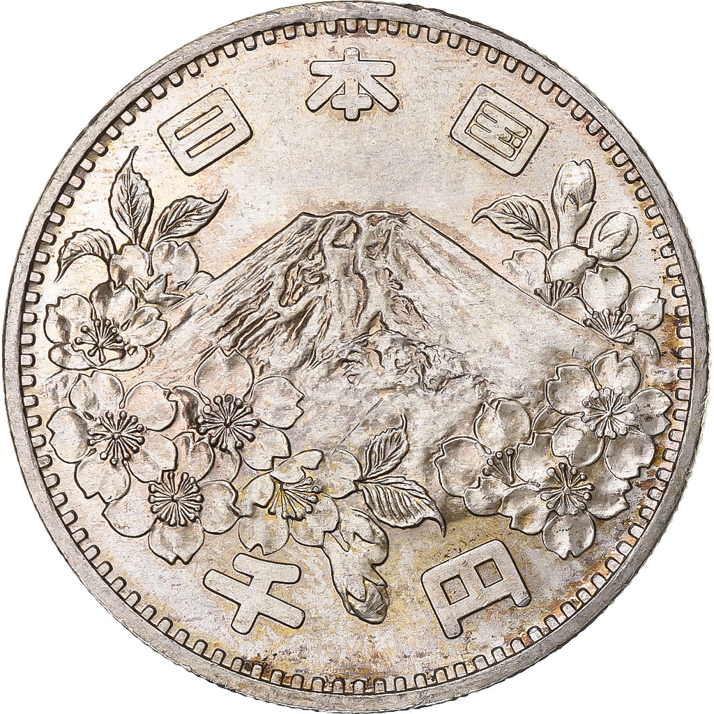 Giappone, 1000 Yen, 1964 Summer Olympics, Tokyo, 1964, Argento, SPL