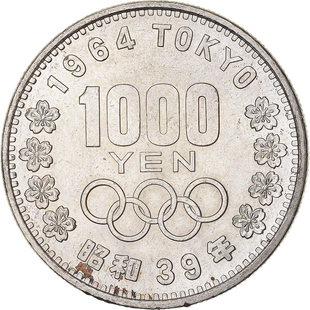 Japan, 1000 Yen, 1964 Summer Olympics, Tokyo, 1964, Silver, MS(60-62)