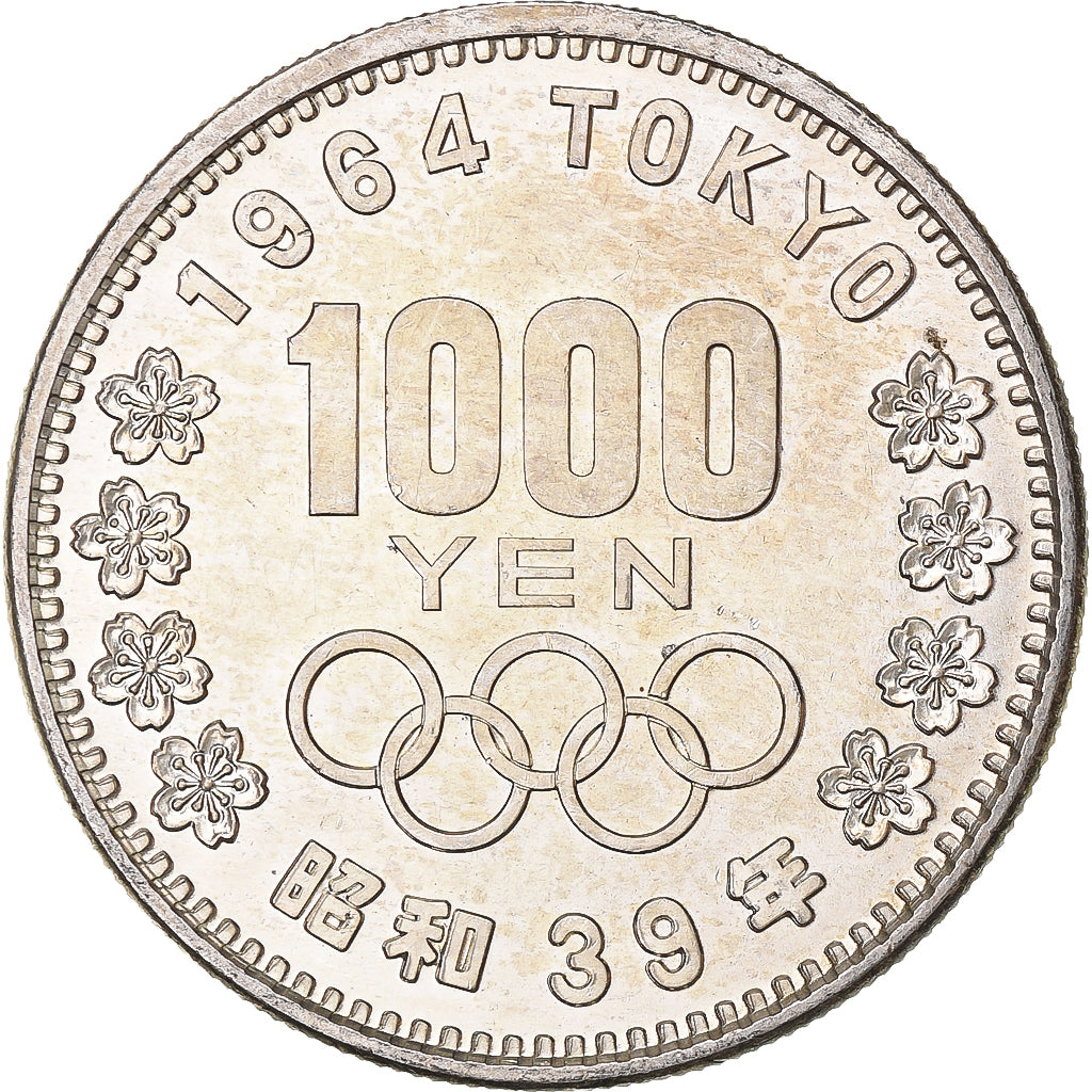 Giappone, 1000 Yen, 1964 Summer Olympics, Tokyo, 1964, Argento, SPL
