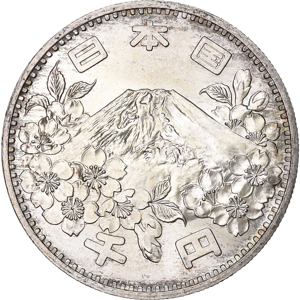 Japan, 1000 Yen, 1964 Summer Olympics, Tokyo, 1964, Silver, MS(60-62)