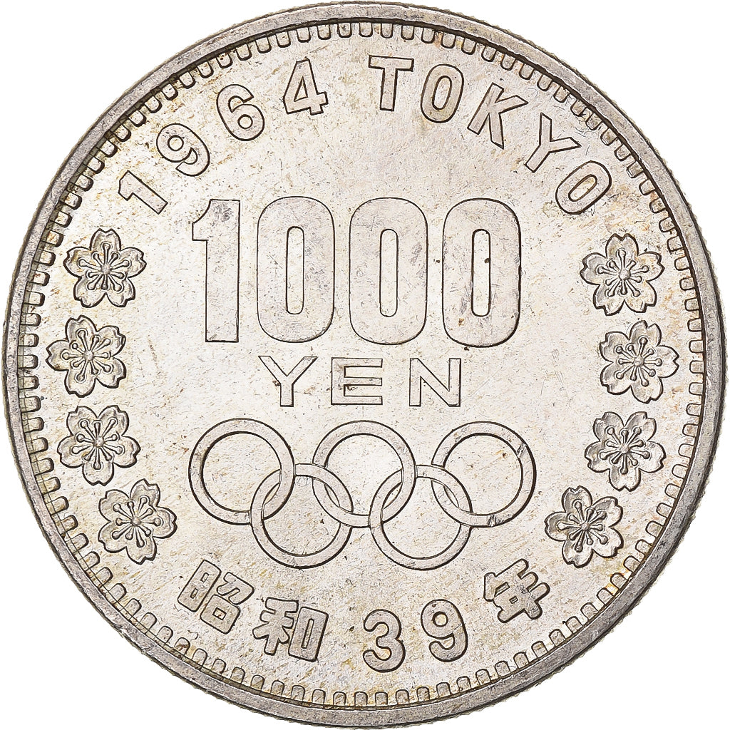 Japan, 1000 Yen, 1964 Summer Olympics, Tokyo, 1964, Silver, MS(60-62)