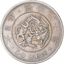 Japan, Meiji, 50 Sen, 1897, Silver, EF(40-45)
