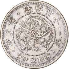 Japan, Meiji, 50 Sen, 1898, Silver, EF(40-45)