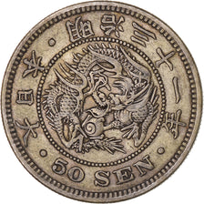 Japonia, Meiji, 50 Sen, 1898, Srebro, EF(40-45)