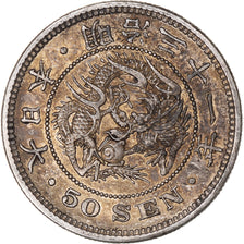 Japón, Meiji, 50 Sen, 1898, Plata, MBC+