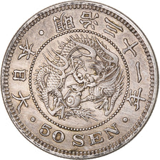 Japon, Meiji, 50 Sen, 1898, Argent, TTB+
