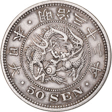 Japonia, Meiji, 50 Sen, 1899, Srebro, EF(40-45)