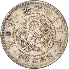 Japon, Meiji, 50 Sen, 1900, Argent, TTB+