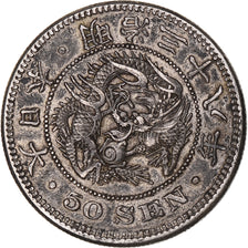 Japon, Meiji, 50 Sen, 1905, Argent, TTB