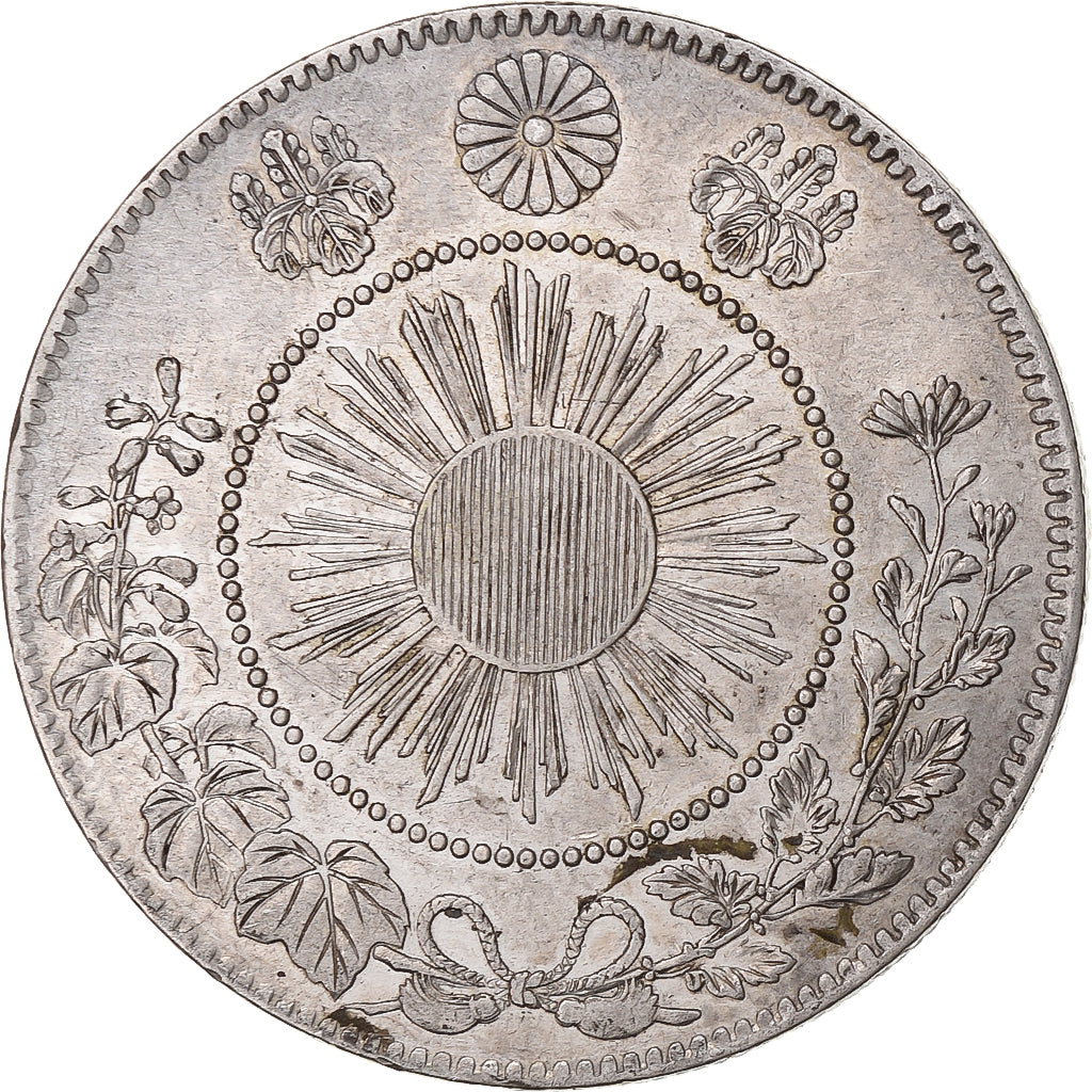 Japan, Meiji, 50 Sen, 1870, Silver, EF(40-45)