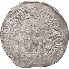 France, Charles V, Blanc au K, 1365-1380, Silver, VF(30-35)