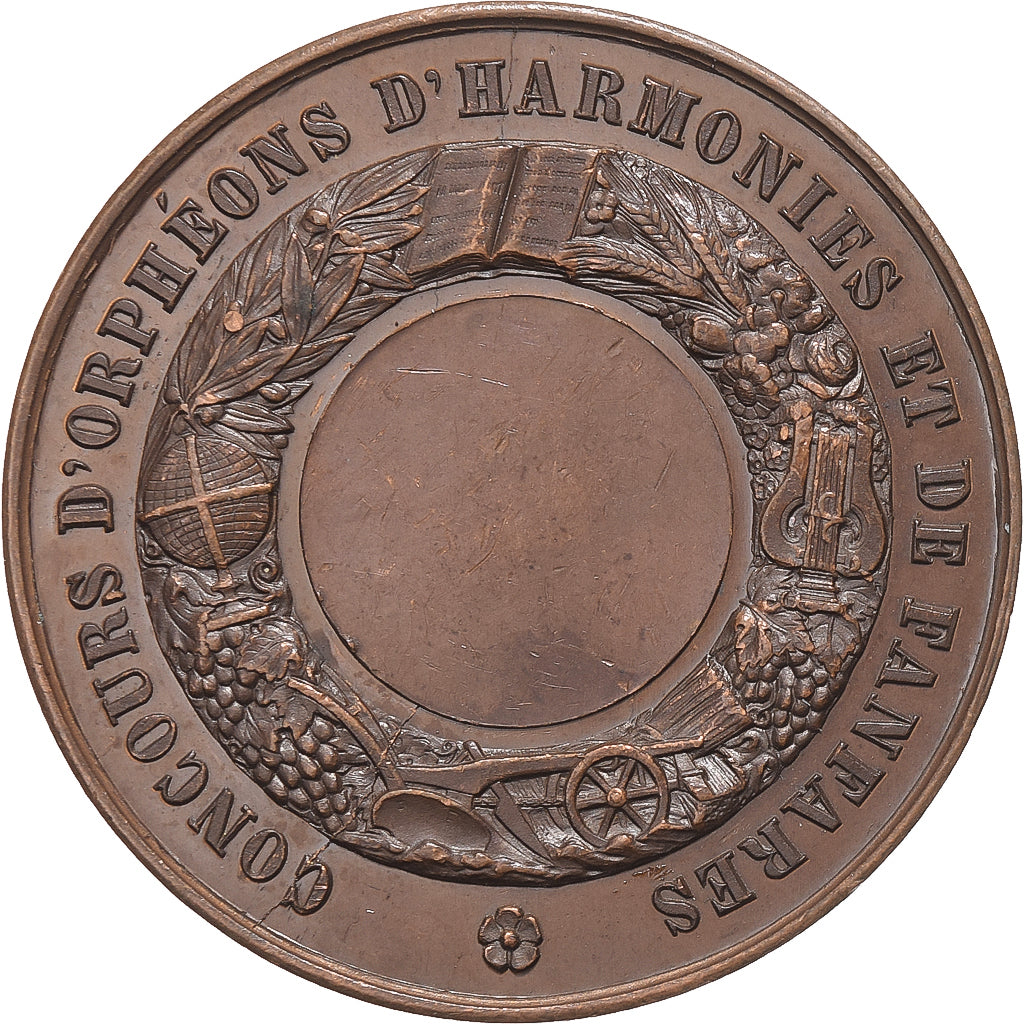 Francja, medal, Concours d'orphéons, d'harmonies & fanfares, Lisieux, Miedź