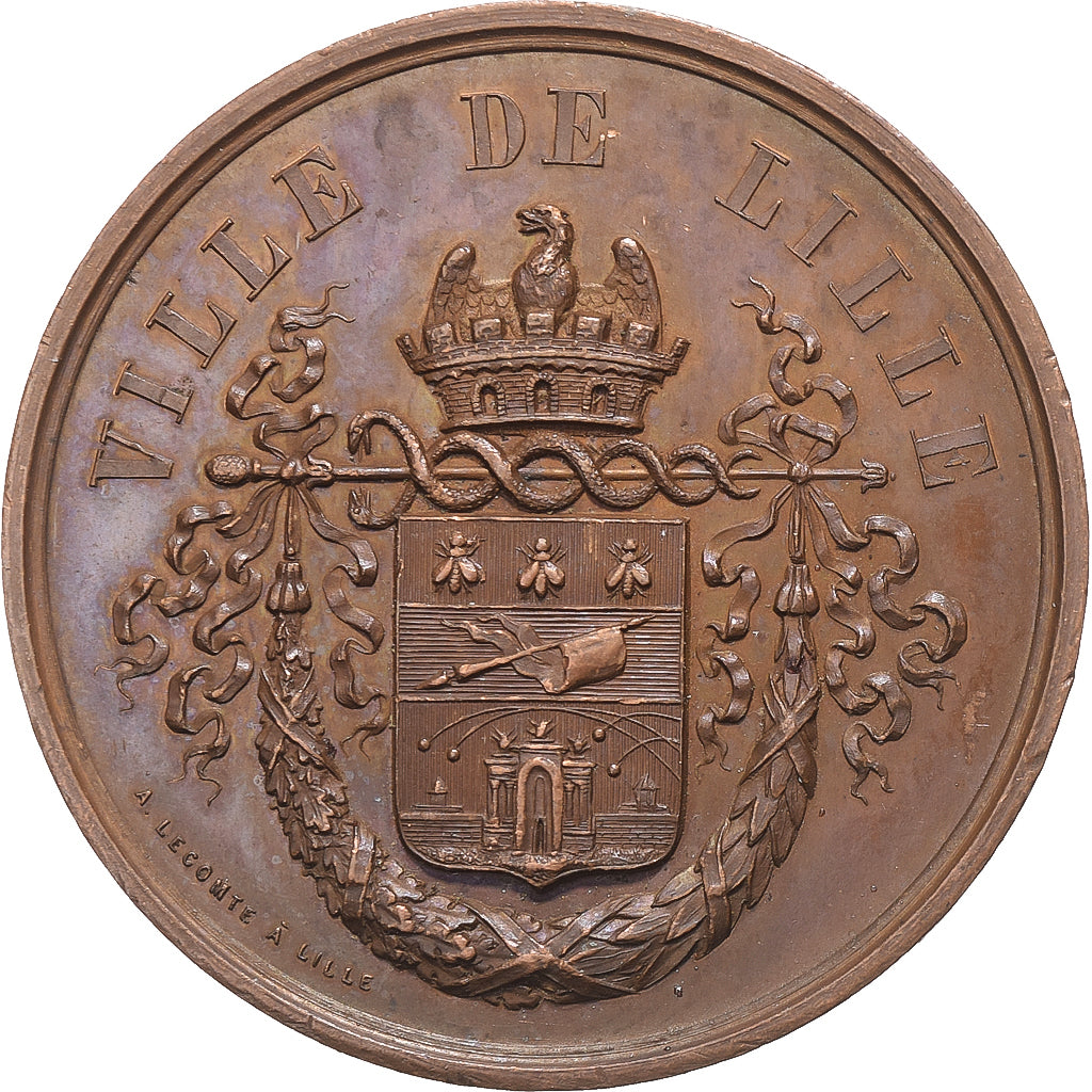 Francja, medal, Ville de Lille, Miedź, MS(60-62)