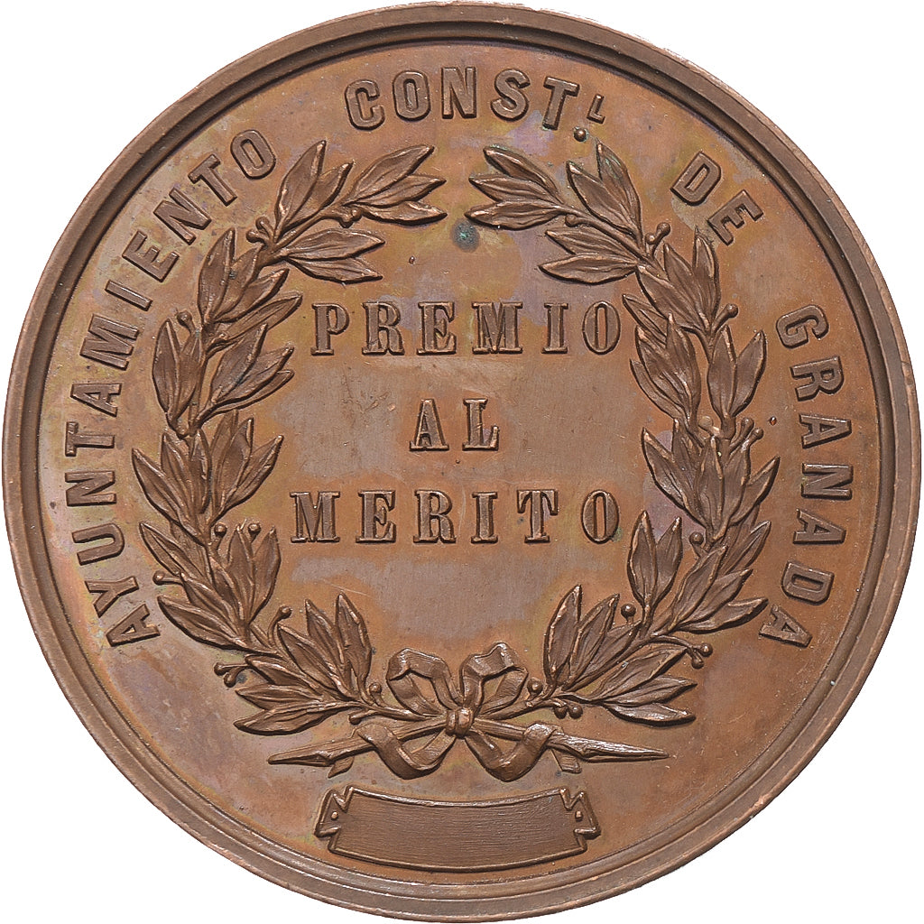 España, medalla, Ayuntamiento de Granada. Premio al Mérito, Cobre, SC