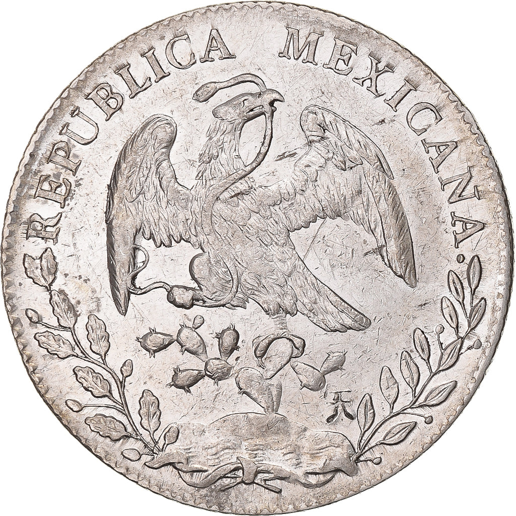 México, 8 Reales, 1892, Mexico City, Chinese Ink, Prata, AU(50-53)