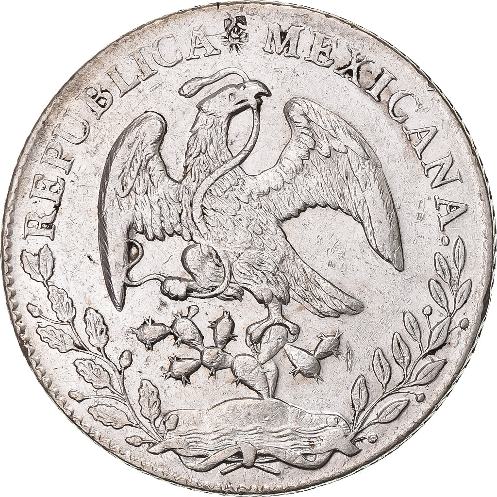 México, 8 Reales, 1879/8, Mexico City, Chinese Ink, Plata, MBC+