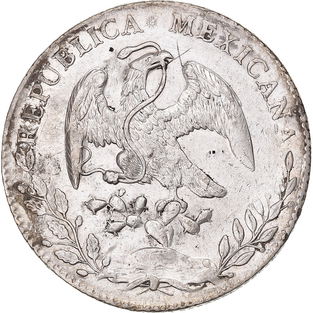 Mexico, 8 Reales, 1892, San Luis Potosi, Chinese Ink, Zilver, ZF+