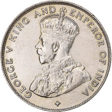 Straits Settlements, George V, 50 Cents, 1921, Bombay, Silver, AU(50-53)