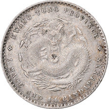 Cina, Guangxu, 20 Fen/Cent, 1 mace 4,4 candareens, 1890-1908, Argento, BB+