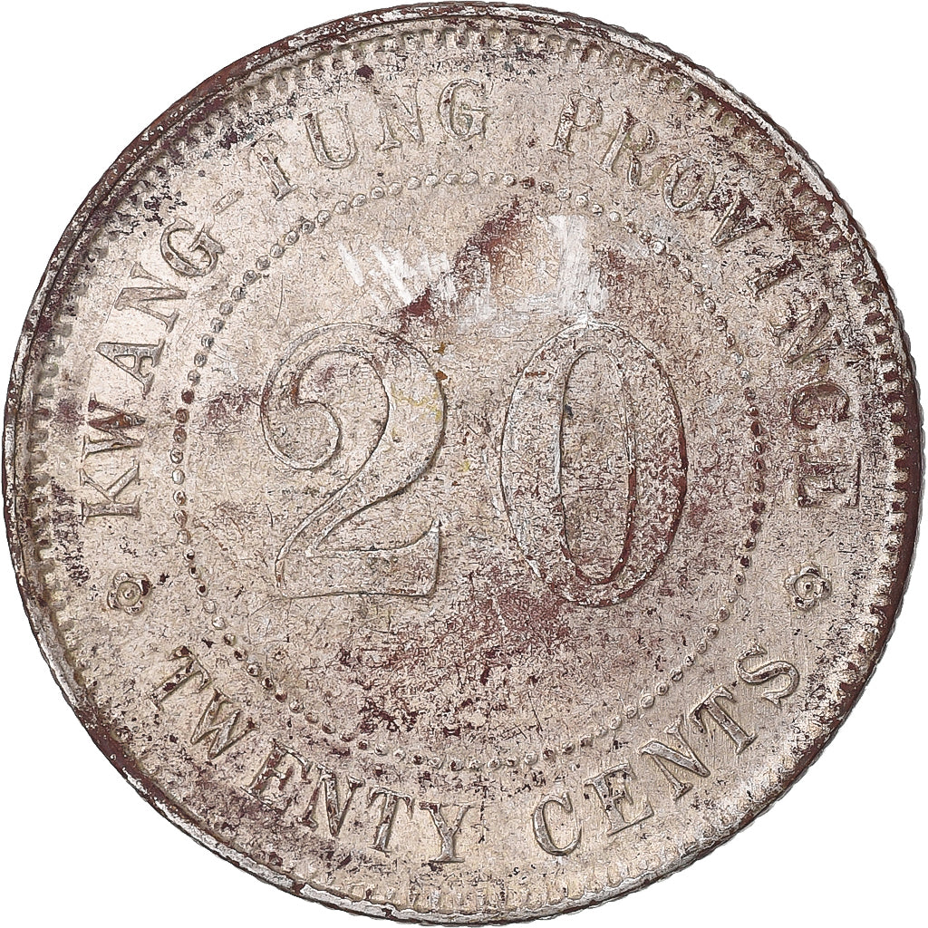 République de Chine, Kwantung, 2 Jiao, 20 Cents, Yr 11 (1922), Argent, TTB