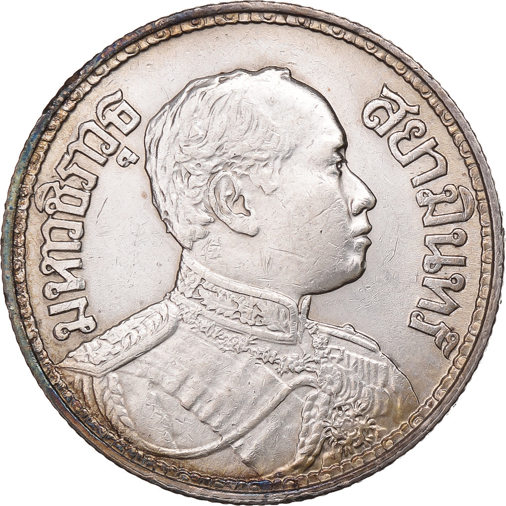 Thailandia, Rama VI, Baht, 2458 (1915), Argento, SPL