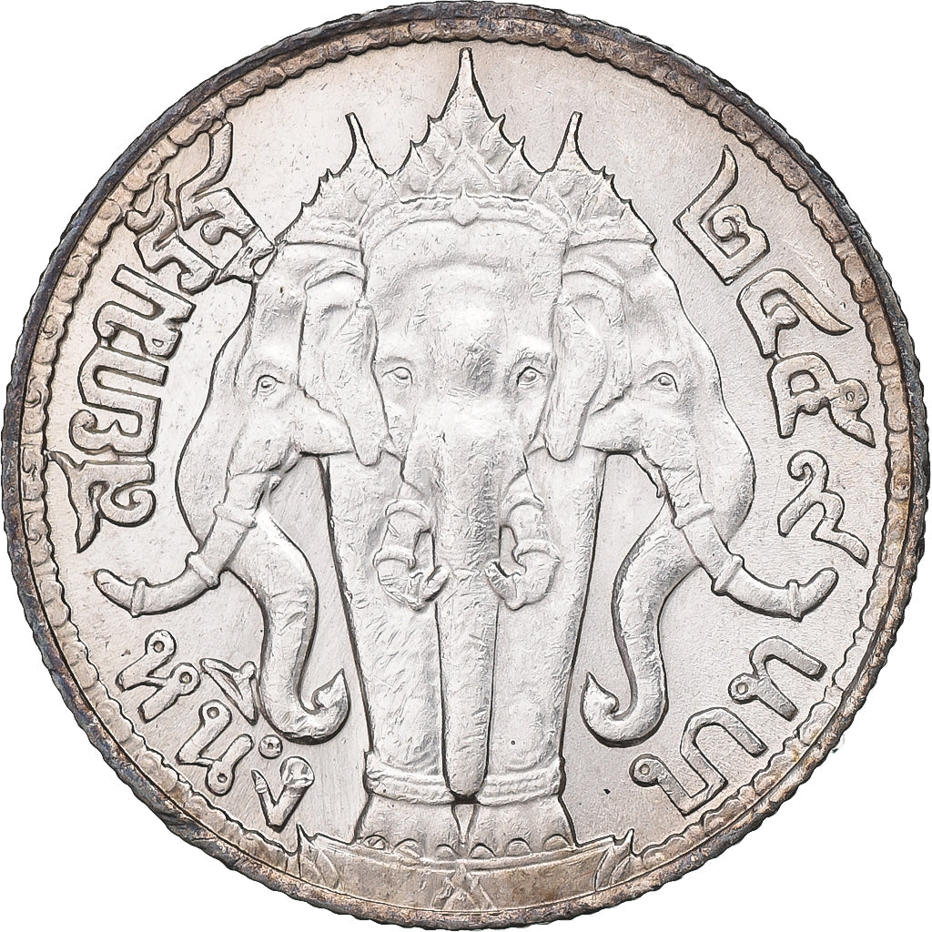 Thaïlande, Rama VI, Baht, 2460 (1917), Argent, SUP+
