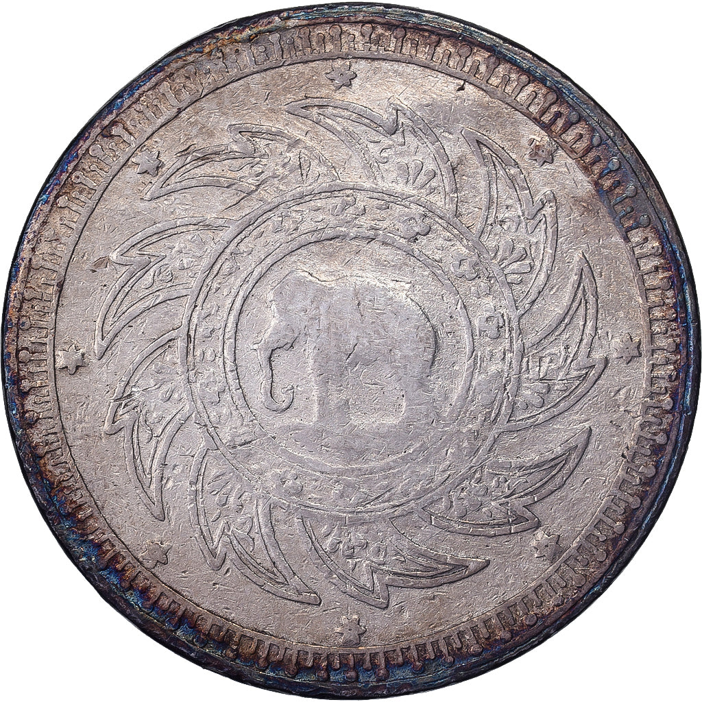 Tailandia, Rama IV, Baht, n.d. (1860), Plata, BC+