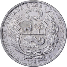 Perù, 1 Sol, 1915, Lima, Argento, SPL-