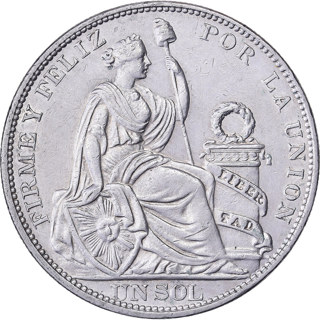 Perù, 1 Sol, 1915, Lima, Argento, SPL-