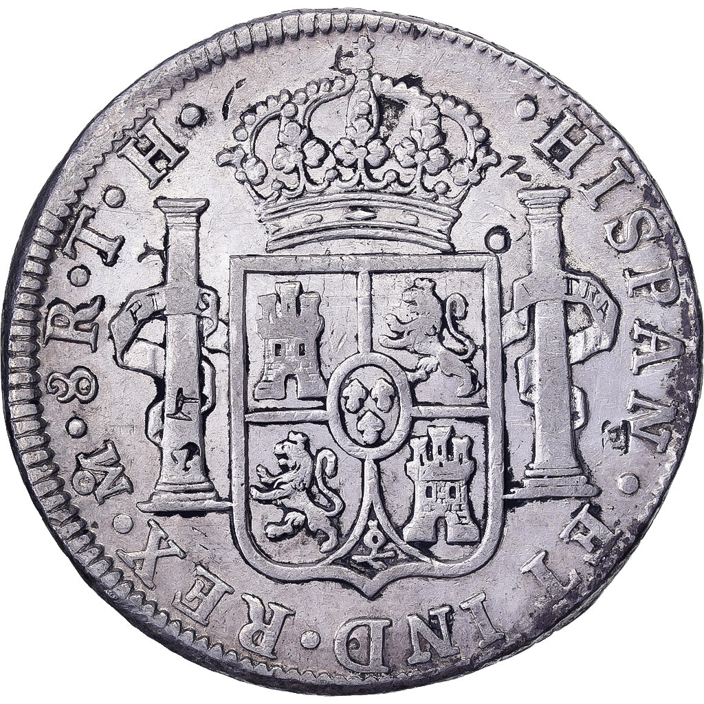 Messico, Carlos IV, 8 Reales, 1805, Mexico City, Chopmarked, Argento, BB