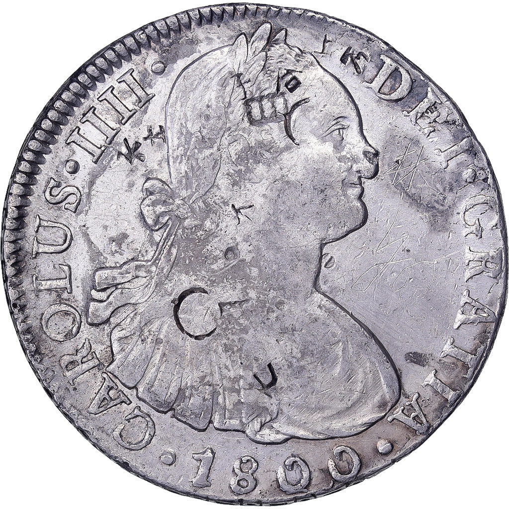 Pérou, Charles IV, 8 Reales, 1800, Lima, Chopmarked, Argent, TB+